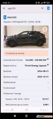 Toyota chr komplett csomagtérajtó 