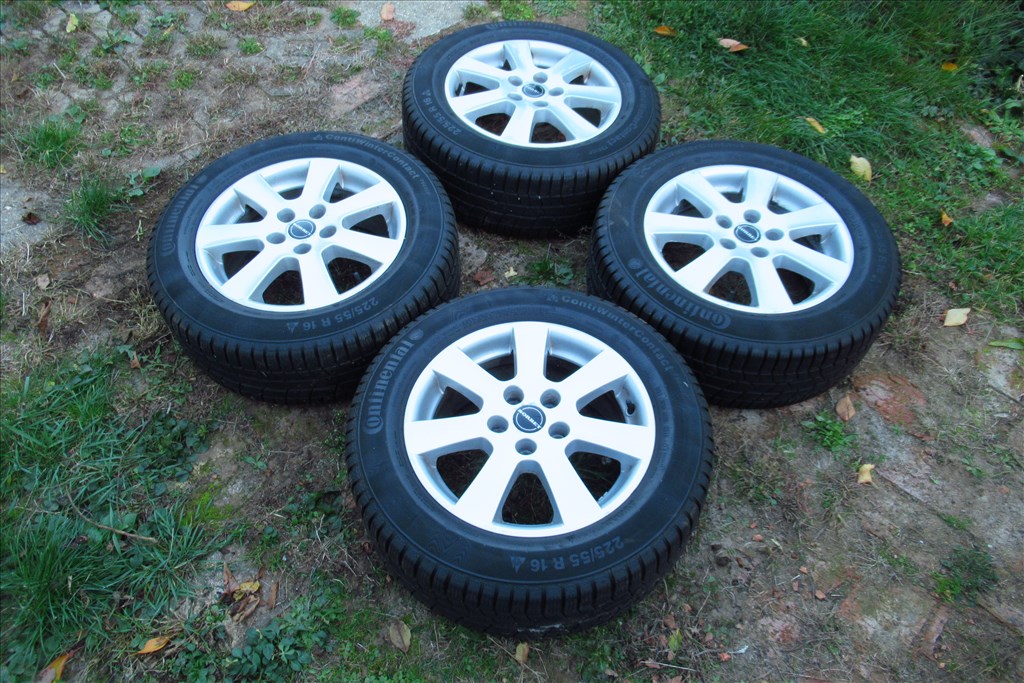  5x112 Borbet Alufelni  225/55 R16 Continental Téli gumi garnitúra  1. kép