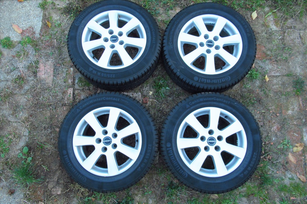  5x112 Borbet Alufelni  225/55 R16 Continental Téli gumi garnitúra  2. kép