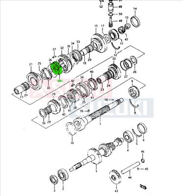Maruti 800 szinkronagy I-II sebesség 24411-84301