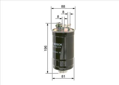 Üzemanyagszűrő BOSCH 0 450 906 374 for AUDI, SEAT, VW, SKODA, …