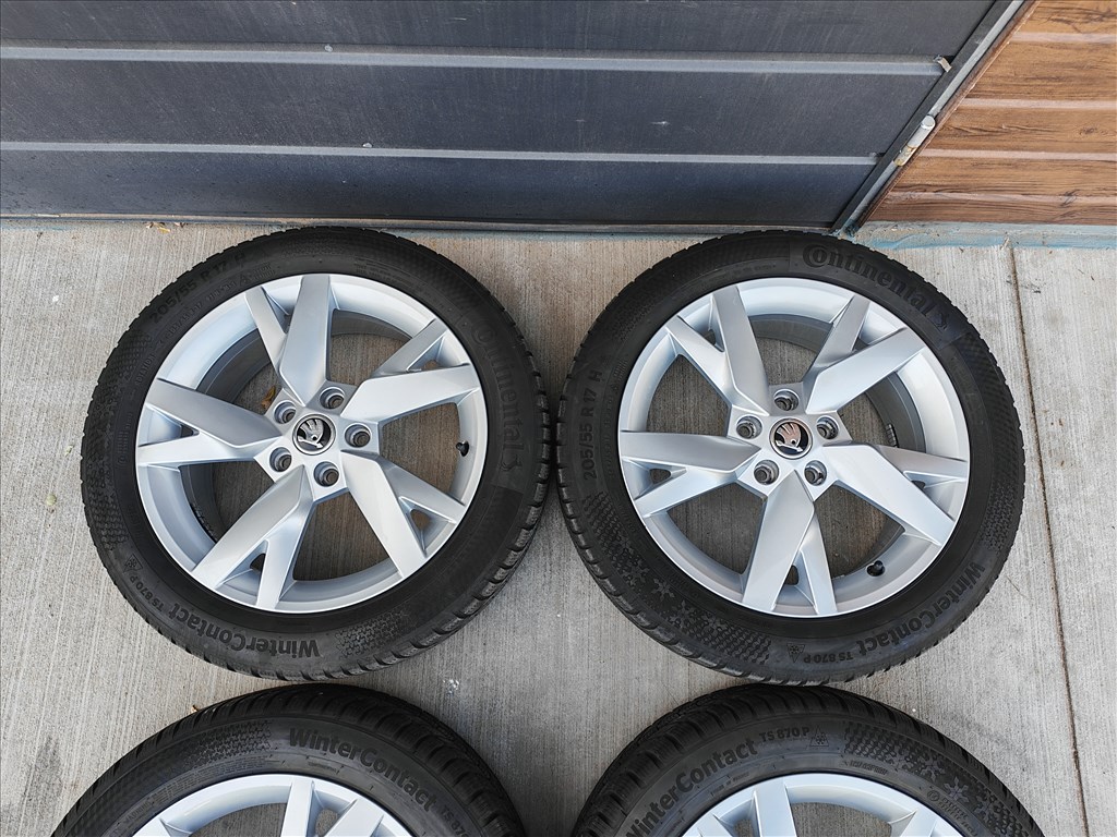 17" 5x112 Skoda "Lyra" Octavia 4 gyári alufelni szett téligumikkal! 3. kép