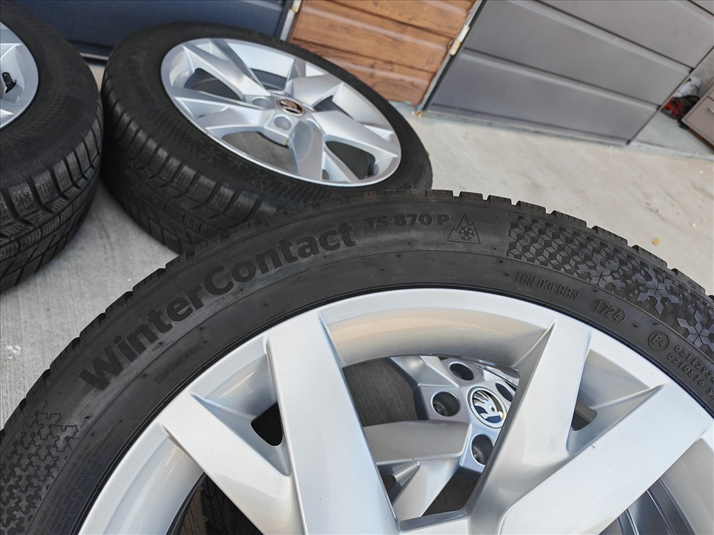17" 5x112 Skoda "Lyra" Octavia 4 gyári alufelni szett téligumikkal! 10. kép