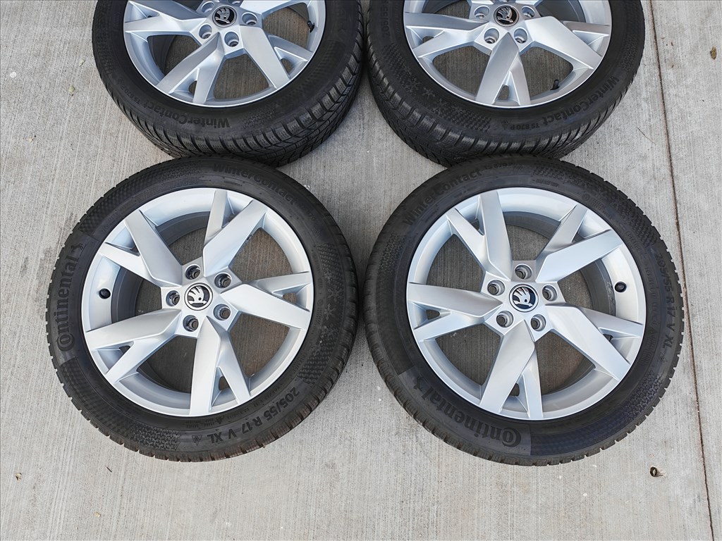 17" 5x112 Skoda "Lyra" Octavia 4 gyári alufelni szett téligumikkal! 4. kép