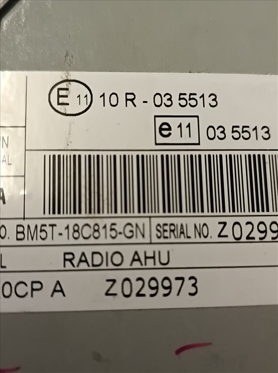 CD lejátszó egység rádió BM5T-18C815-GN – Ford Focus mk3 stb 3. kép