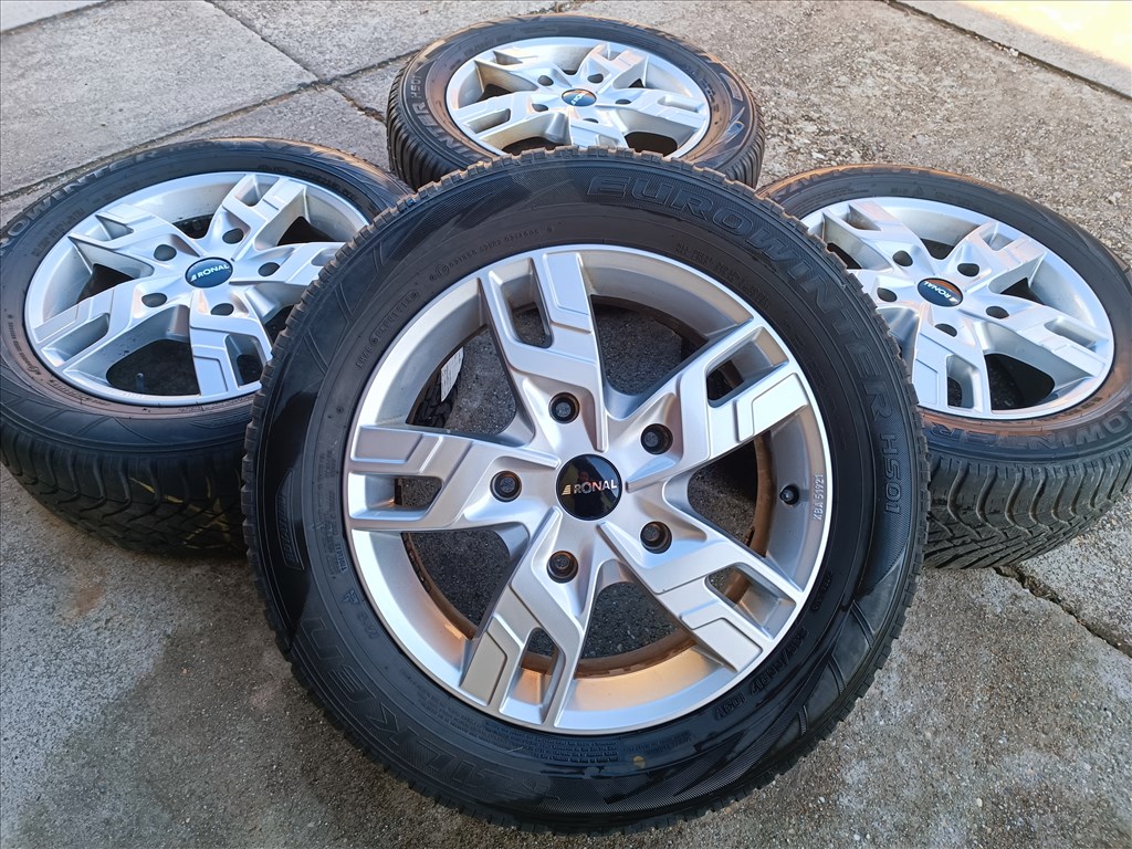  5x160 17" újszerű RONAL alufelni, rajta 235/55 R17 Falken téli gumi szenzor Ford Transit Custom 1. kép
