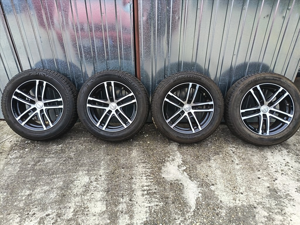  5x112 lyukosztású 16" újszerű Dezent alufelni, rajta 205/60 újszerű Bridgestone téli gumi gumi  2. kép