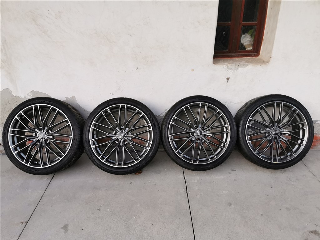  5x112 lyukosztású 20" használt OZ alufelni, rajta 255/35 használt Bridgestone nyári gumi gumi  1. kép