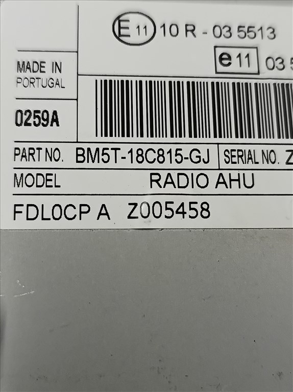 Ford Focus / C-Max rádió egység BM5T-18C815-GJ 3. kép