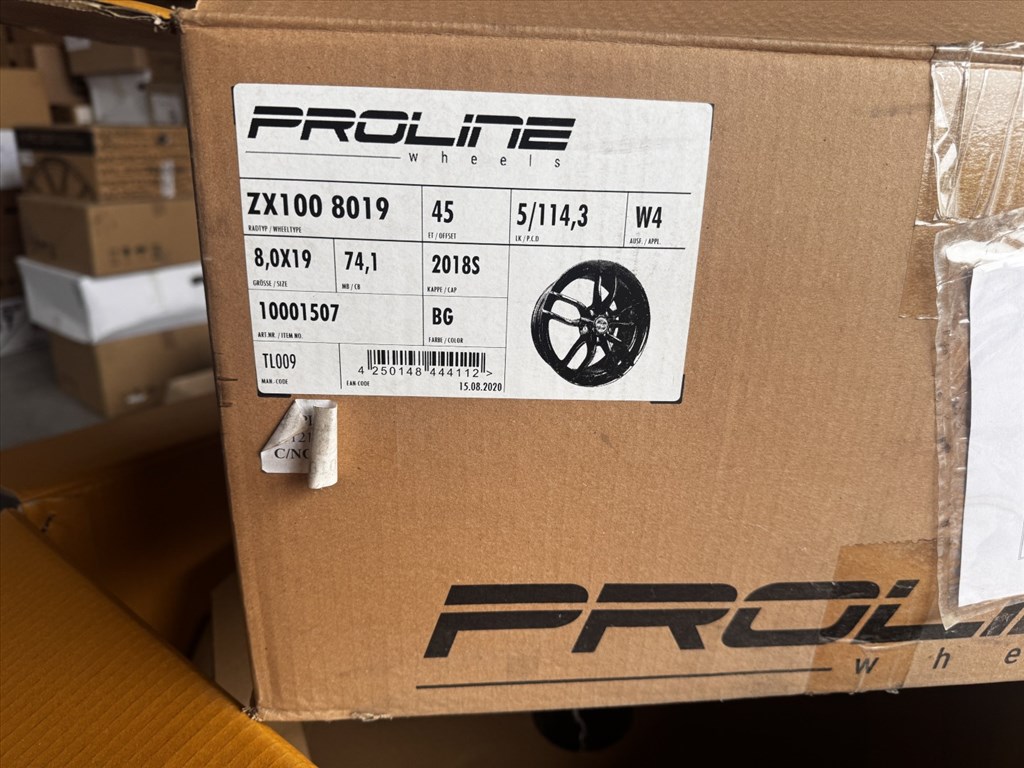 R19 5x114,3 (74,1) Proline ZX100 8J ET45 BG új alufelnik felnik 4. kép