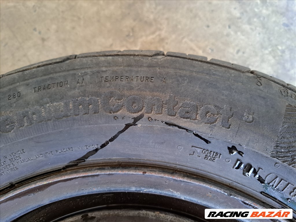 2db 5x100 14" Skoda Seat Volkswagen gyári Acélfelni Lemezfelni pótkerék Continental gumival 3. kép