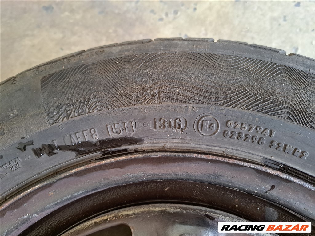 2db 5x100 14" Skoda Seat Volkswagen gyári Acélfelni Lemezfelni pótkerék Continental gumival 4. kép