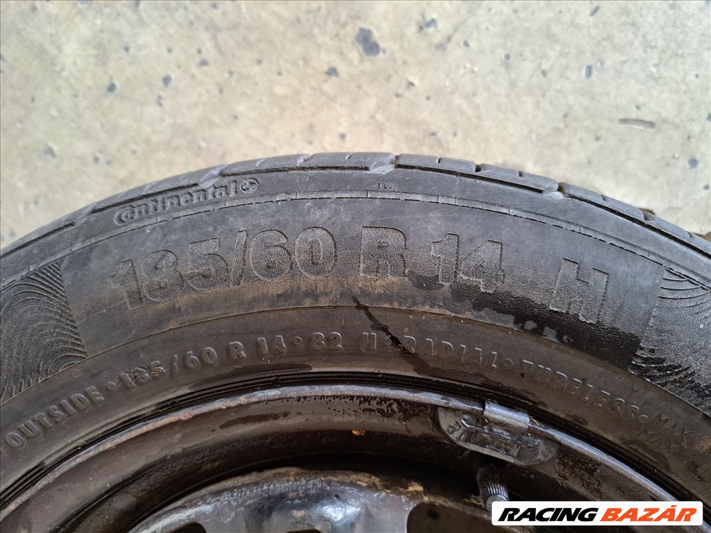 2db 5x100 14" Skoda Seat Volkswagen gyári Acélfelni Lemezfelni pótkerék Continental gumival 5. kép