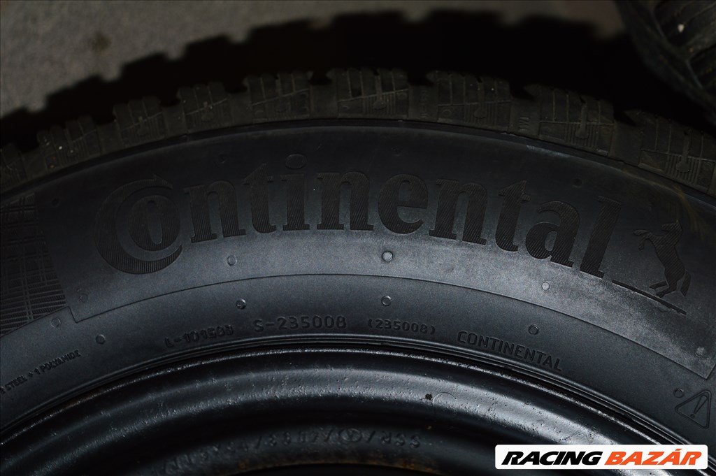  5x114.3 lyukosztású 15"lemezfelni, 195/65 újszerű Continental téli gumi  3. kép