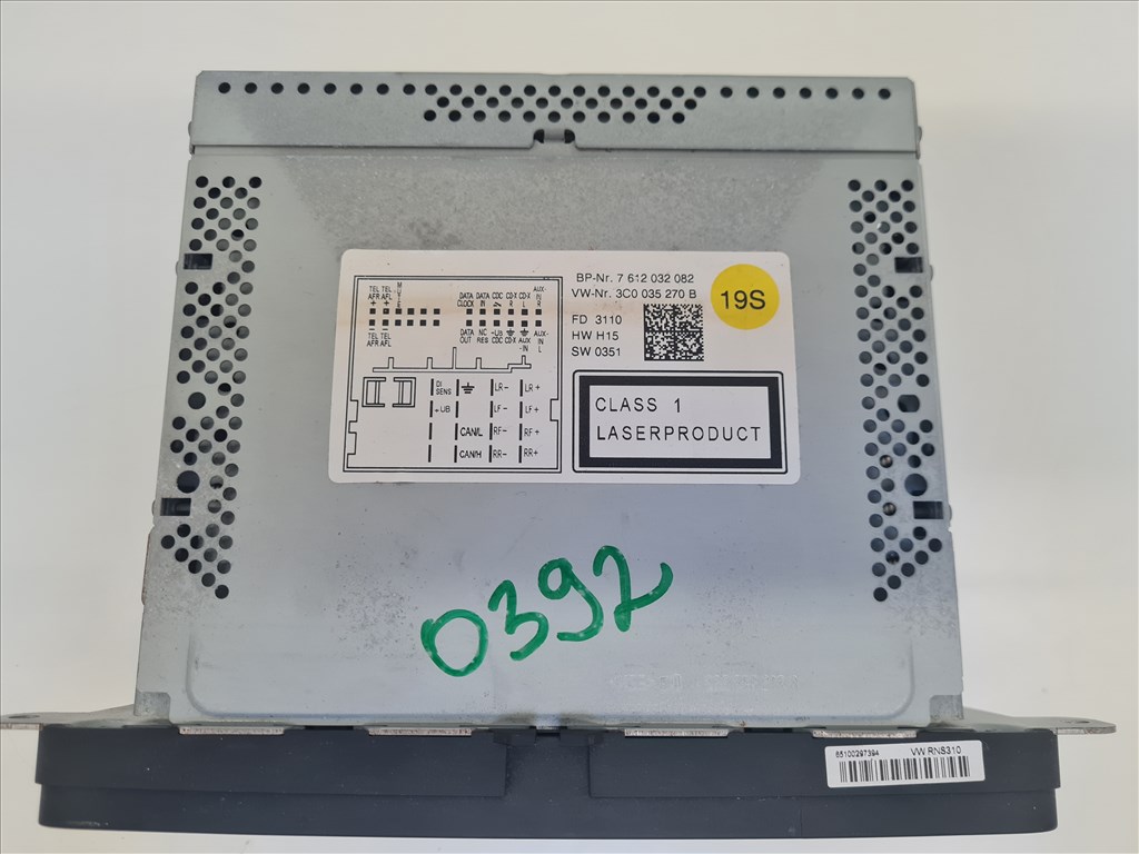 Volkswagen Golf VI RNS 310 rádió (24629) 3c0035270b 5. kép