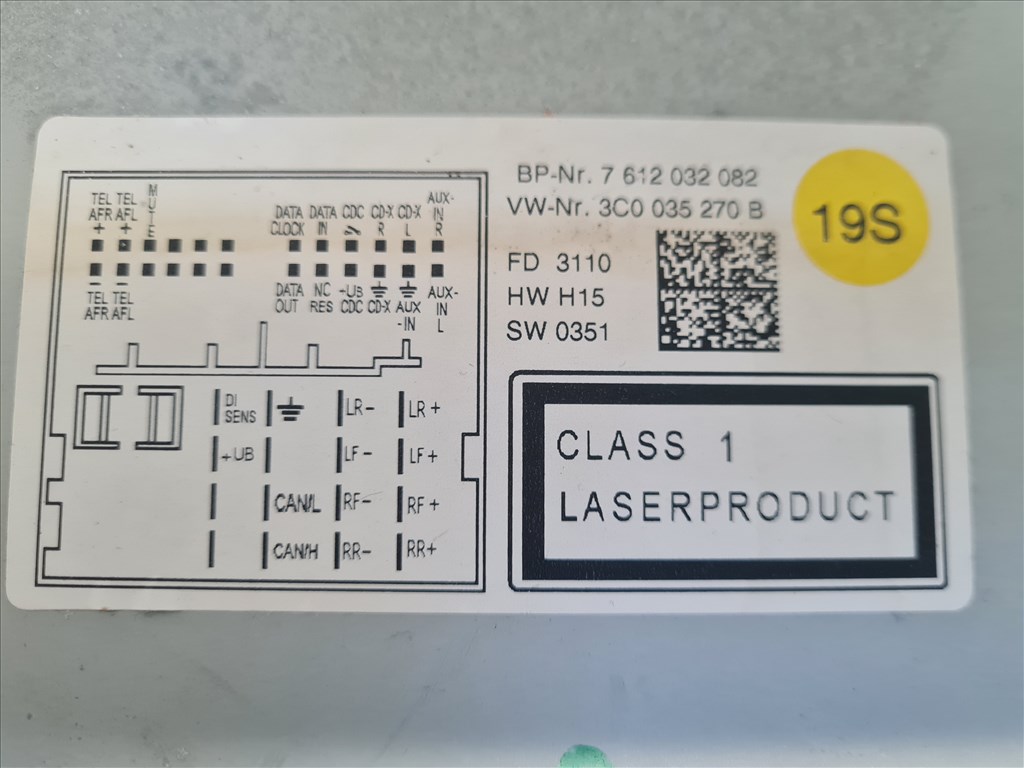 Volkswagen Golf VI RNS 310 rádió (24629) 3c0035270b 6. kép