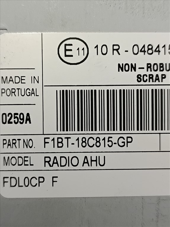 F1BT-18C815-GP rádió – Ford Focus Mk3 cd fejegység  3. kép
