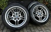 5x120 lyukosztású 17" használt (gyári felni) alufelni, rajta 235/45 használt nyári gumi gumi