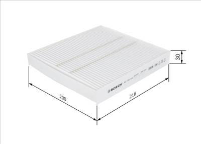 szűrő, utastér levegő BOSCH 1 987 432 216 for MITSUBISHI, PEUGEOT, CITROËN, FIAT, …