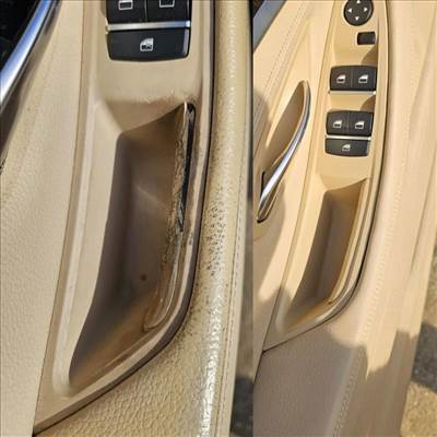 BMW F10/F11/F18 vezető (bal) oldali ajtóbehúzó, kapaszkodó Bézs