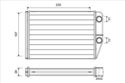 Hőcserélő, belső tér fűtés VALEO 811514 for CITROËN, FIAT, OPEL, PEUGEOT, …