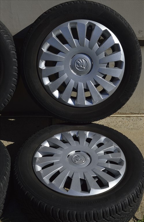 Skoda VW Seat Audi GYÁRI LEMEZFELNI 16" felni 205/55R16 Continental téli gumi R16 téligumi kerék 2. kép