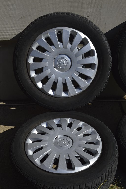 Skoda VW Seat Audi GYÁRI LEMEZFELNI 16" felni 205/55R16 Continental téli gumi R16 téligumi kerék 3. kép