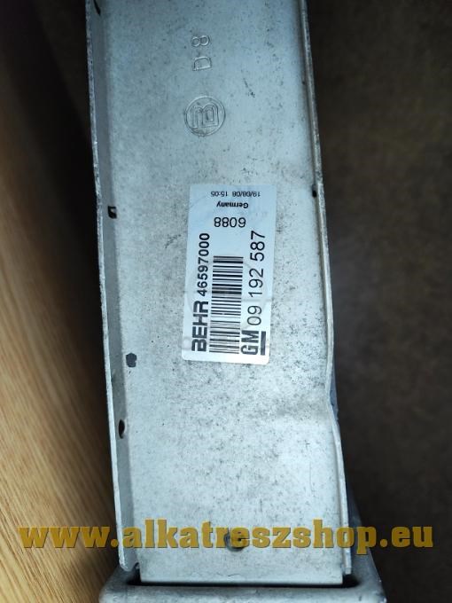 Opel Astra G - Zafira A 1.7CDTI-2.0DTI intercooler, turbó hűtő 09192587 1. kép