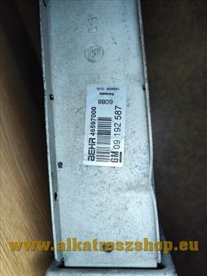 Opel Astra G - Zafira A 1.7CDTI-2.0DTI intercooler, turbó hűtő 09192587