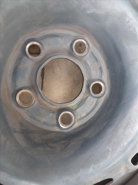  5x100 lyukosztású 5JJ 14" használt (gyári felni) lemezfelni 7. kép