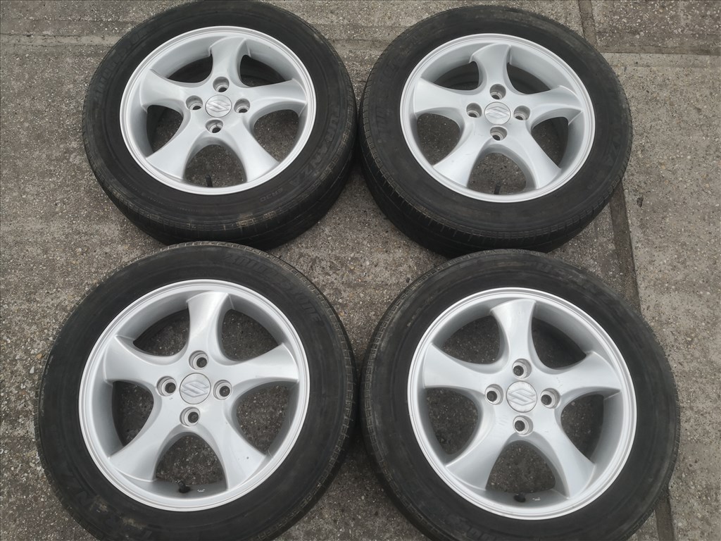 Suzuki 15-ös gyári alufelnik 4x100-as lyukosztású  5. kép