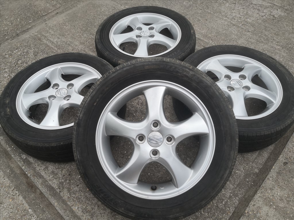 Suzuki 15-ös gyári alufelnik 4x100-as lyukosztású  9. kép