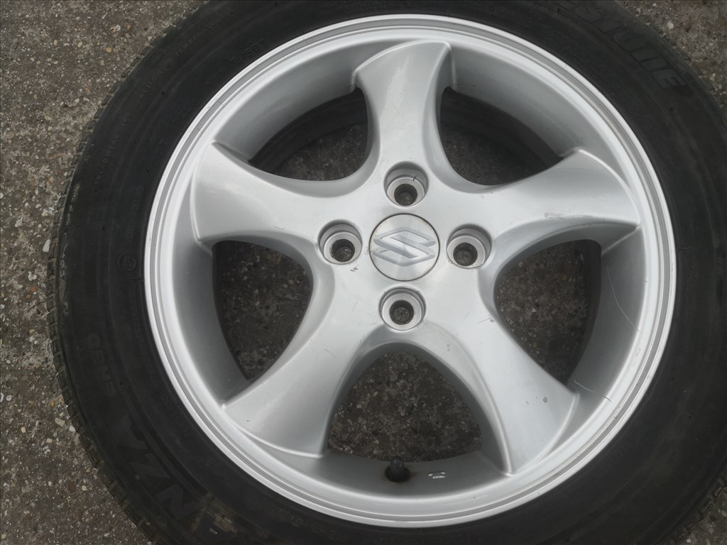 Suzuki 15-ös gyári alufelnik 4x100-as lyukosztású  1. kép