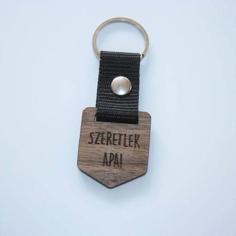 Egyedi kulcstartó "Szeretlek Apa!" felirattal 1. kép