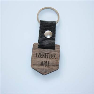 Egyedi kulcstartó "Szeretlek Apa!" felirattal
