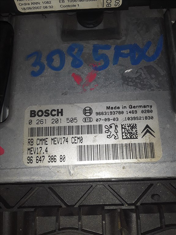 Peugeot 308 1.6 VTI ECU BSI Szett BSI 2004 P02-00 3. kép
