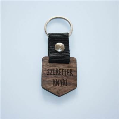Egyedi kulcstartó "Szeretlek Anya!" felirattal