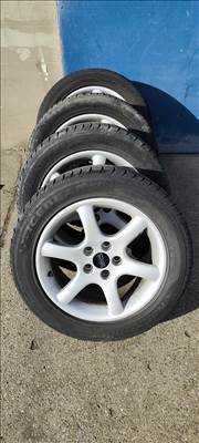  5x120 lyukosztású 17" használt OZ alufelni, rajta 235/55 használt Hankook téli gumi gumi 
