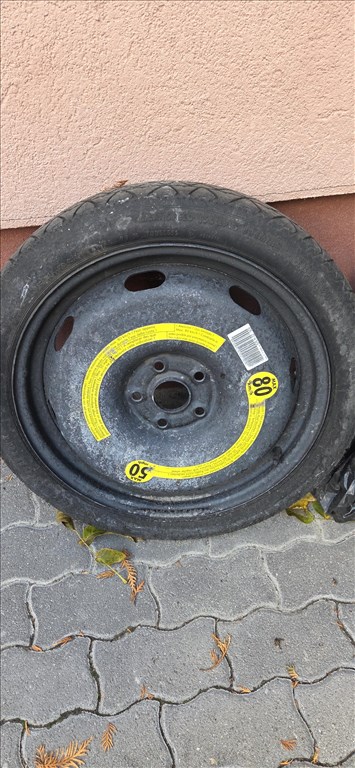  18" újszerű (gyári felni) lemezfelni, rajta 125/70 újszerű Continental nyári gumi gumi  5. kép