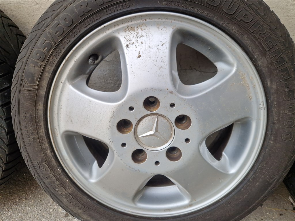  15" újszerű (gyári felni) alufelni, rajta 195/50 használt nyári gumi gumi  4. kép