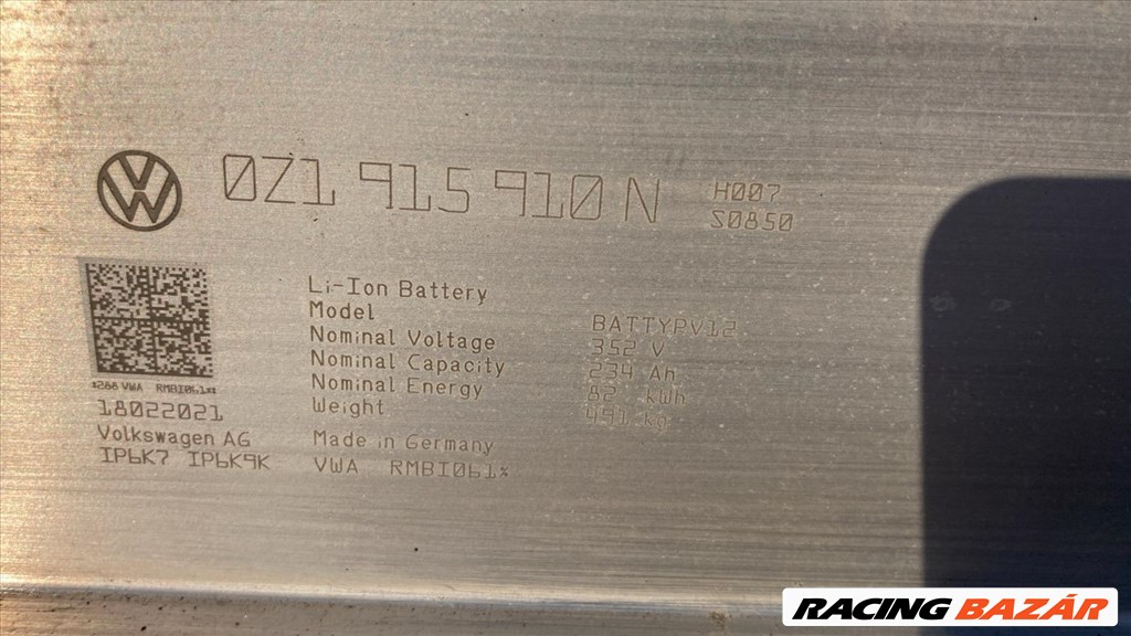 Volkswagen ID.4 EV akkumulátor (HV akkumulátor, nagyfeszültségű akkumulátor) 82 kWh 0z1915910n 0z1915910fb 5. kép