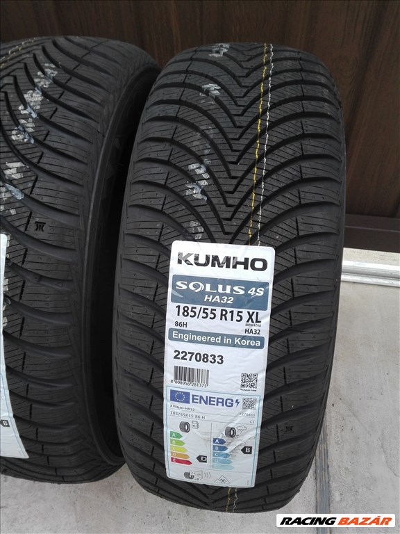 185/55R15 ÚJ Kumho négyévszakos gumi garnitúra 185/55 r15 3. kép