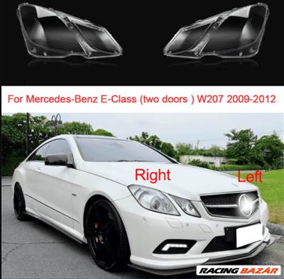 Mercedes E-osztály (W207) bal első fényszóró búra, plexi 09'-13' 