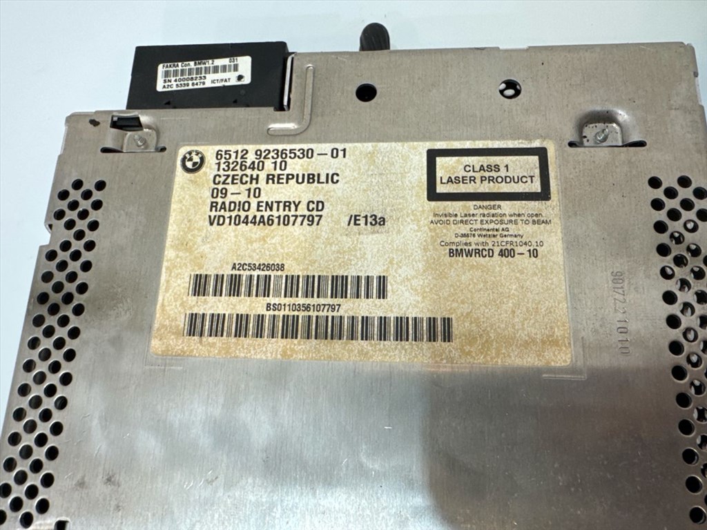 BMW X1 E84 E90 E91 E92 E93 E81 E88 E87 Rádió / CD  65129236530 3. kép