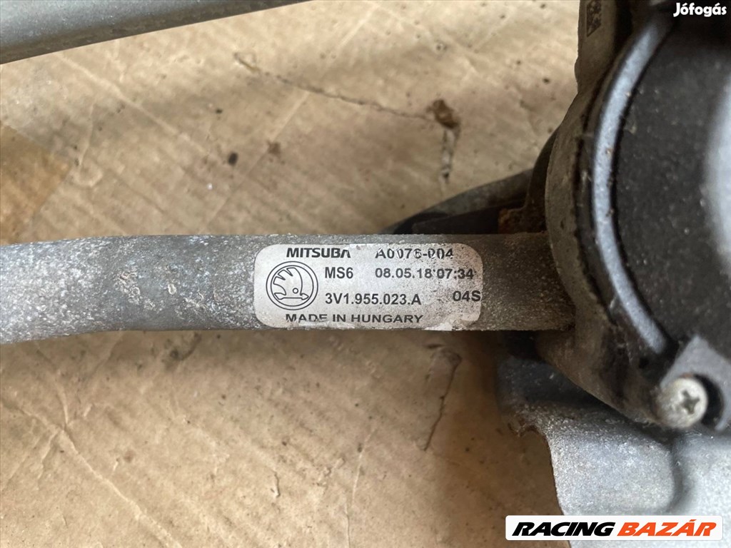 Skoda Superb III 3V1 955 023 A ablaktörlő mechanika 2.0TDI beszer garancia posta megoldható 2. kép