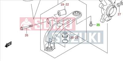 Suzuki Swift 2005-> lengőkar csavar, hátsó 09135-14018