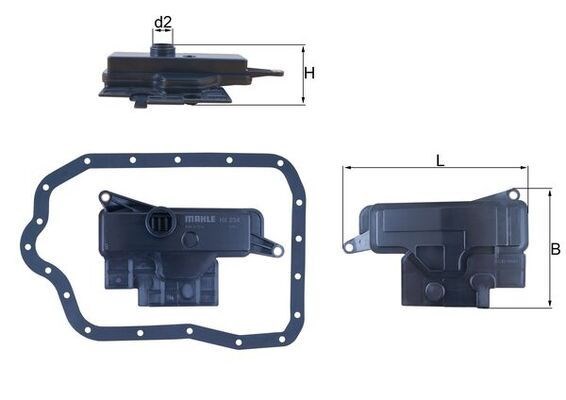Hidraulikus szűrő, automata sebességváltó MAHLE HX 234D for TOYOTA, LEXUS 1. kép