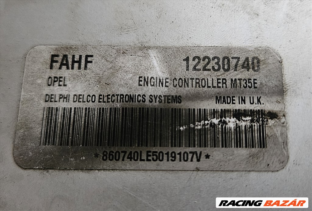 Opel Astra H 1.6 Motorvezérlő Z16xep 12230740 3. kép