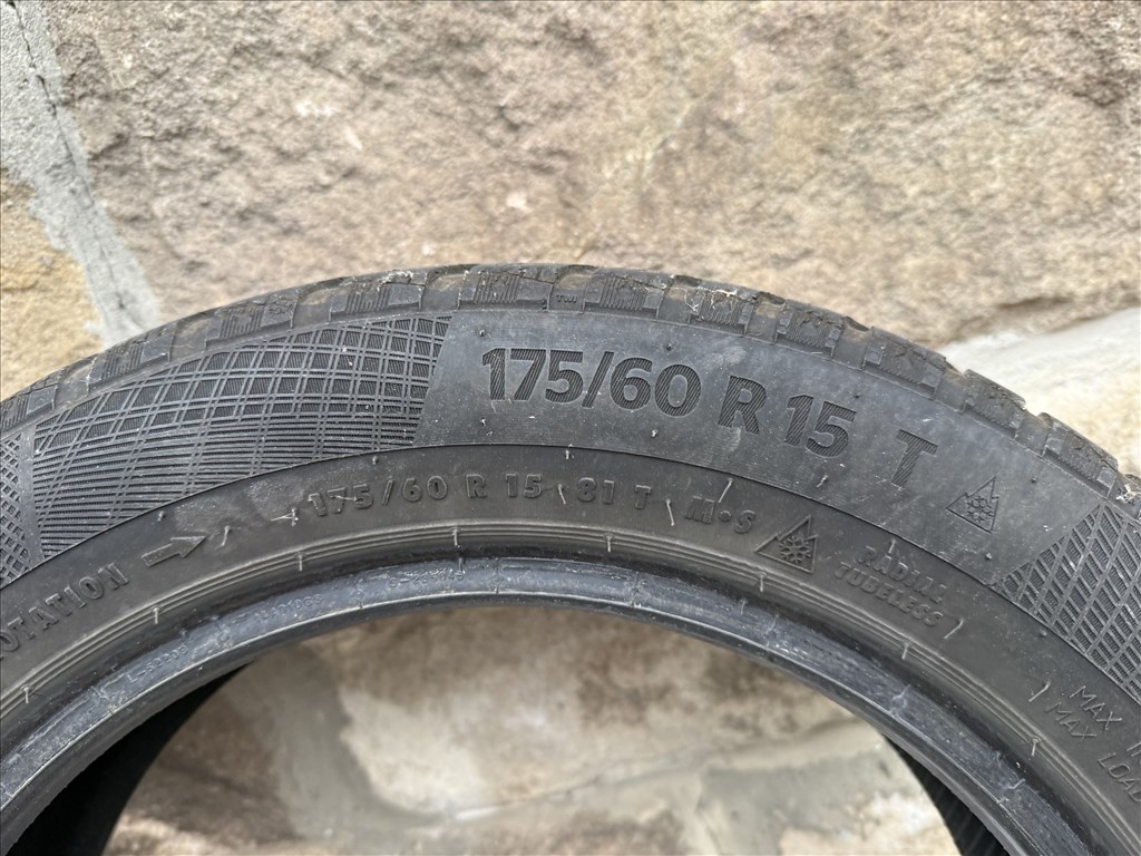 175/60 R15 Continental TS860P 1db téli 175/6015" használt Continental téli gumi gumi 5. kép