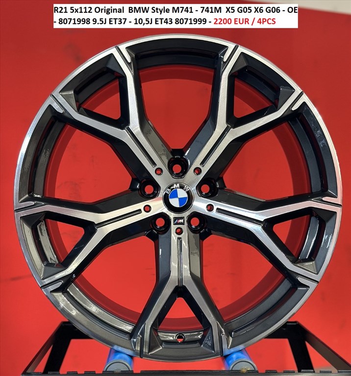 R21 5x112 Original  BMW Style M741 - 741M  X5 G05 X6 G06 kétszéles gyári alufelnik 1. kép